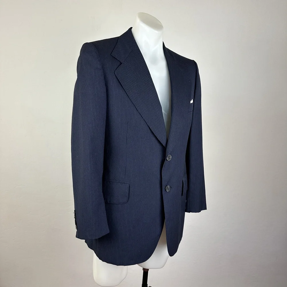 Lanvin Virgin Wool Pinstripe Sport Jacket Size 40S